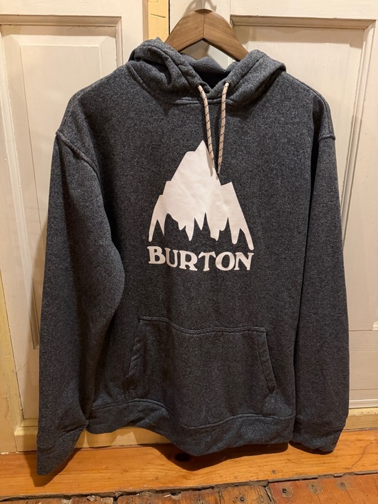 Burton Other - Burton Dark Gray Hoodie with White Mountain Logo